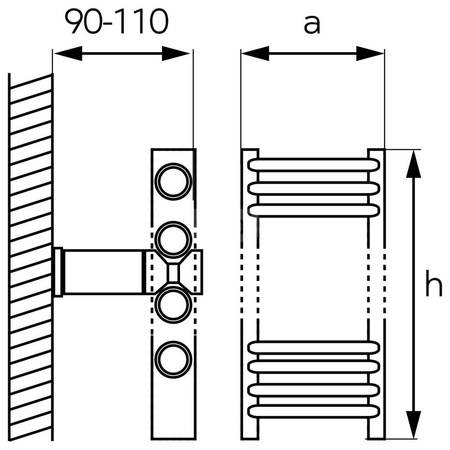 Grzejnik łazienkowy typ 450x900 prosty biały