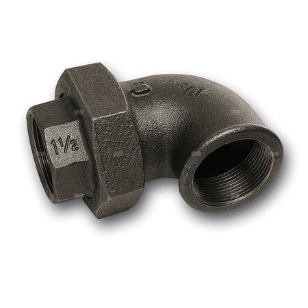 Śrubunek 45' SANHA 95# trzyczęściowy, żeliwo (czarny), 1 1/4'' (GW)