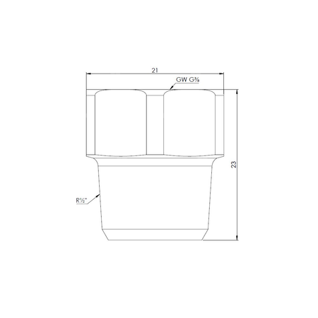 Zawór stopowy do odpowietrznika, R1/2'' x GW G3/8''