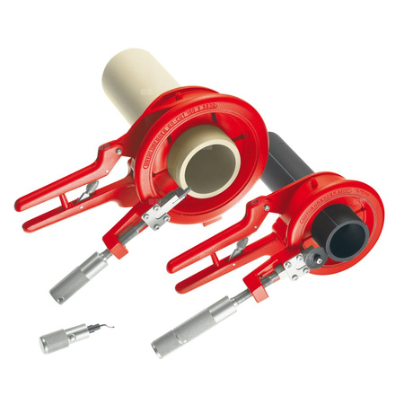 Zestaw do cięcia i fazowania rur z tworzyw sztucznych ROCUT 110, 50, 75 i 110 mm