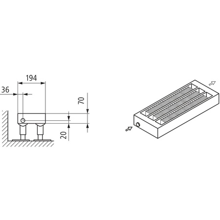 Konwektor Kermi Konvektor Typ43 BH140x194x1800mm QN2133, weiß, 6bar, o. Abd, AB Uni