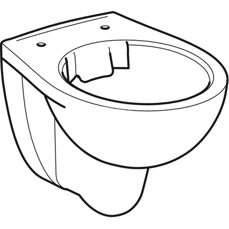 REKORD Miska ustępowa wisząca lejowa, Rimfree, krótka 48cm (deski tylko z montażem od góry)