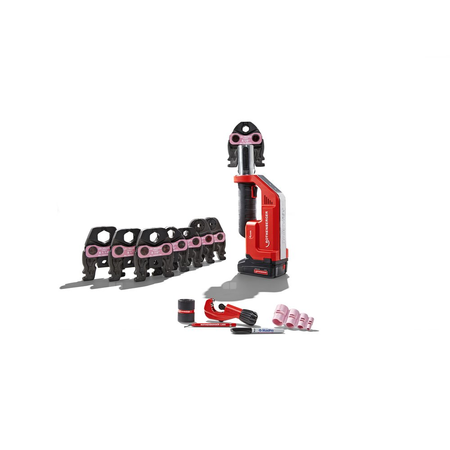 Zaciskarka ROMAX Compact TT, zestaw szczęk zaciskowych MaxiPro 1/4"-1 1/8", akumulator 2.0 Ah/18 V, ładowarka UE w ROCASE