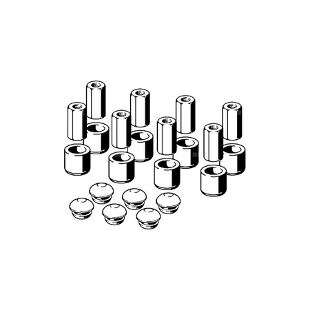 Zestaw wyposażeniowy, guma / czarny do odpływów prysznicowych VIEGA 497172