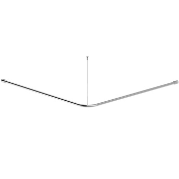 Drążek do zasłony prysznicowej Koło Lehnen Concept Pro, wygięty, L90cm, stal nierdzewna gładka