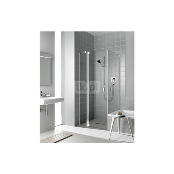 Kermi drzwi wahadłowe Raya 1NR 0800x 2000 BV: 770-800 srebro wysoki połysk, szkło ESG przezroczyste z Clean
