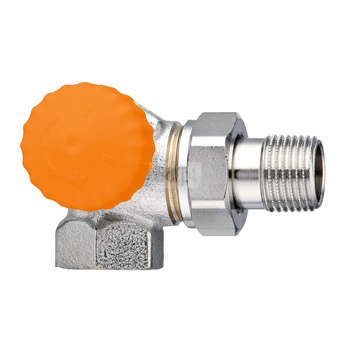 Automatyczny zawór termostatyczny z ogranicznikiem przepływu w technologii AFC, Eclipse DN 15, kąt.-nar. lewy