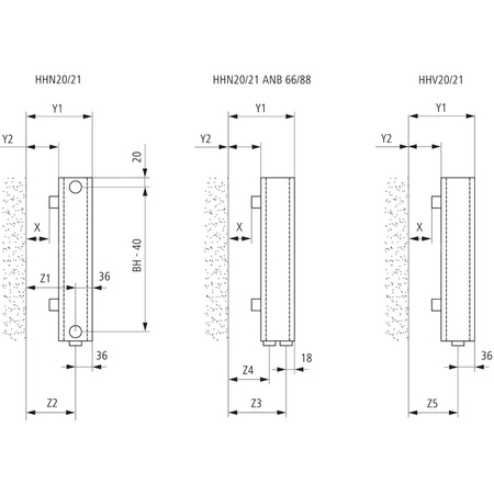 Ściana grzewcza Kermi Heizwand HHN Typ20 BH1330x72x1600 QN3114, weiß, 6bar, m. Abd, AB 12