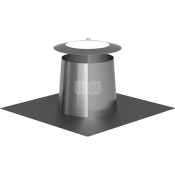 Przejście przez dach płaski stal nierdzewna z kołnierzem fi150mm