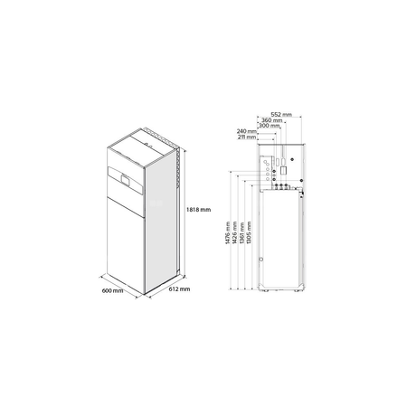 Pakiet - Pompa ciepła powietrzna powietrze-woda monoblok ARISTON NIMBUS COMPACT M NET R32 9.5 kW 400 V + Moduł naścienny Sensys Net z łącznością Wi-Fi
