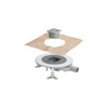 Wpust VIEGA 491420 z 1 przyłączem DN 50, odpływ pionowy, kratka 100x100mm stal