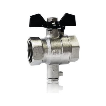 Zawór kulowy wodny motylek do czujnika temperatury 3/4''