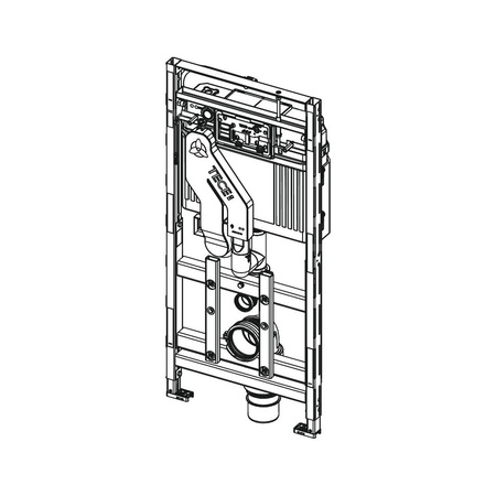 Stelaż podtynkowy do WC TECE lux, 1120 x 500 x 180 mm, regulowana wysokość, ze spłuczką