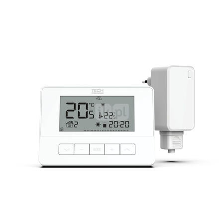 Bezprzewodowy regulator pokojowy dwustanowy biały, model T-4.2