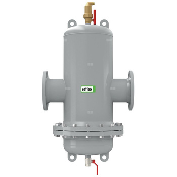 Separator mikropęcherzy REFLEX TW 200 R, 10 bar / 110'C, DN200/PN16, z kołnierzem rewizyjnym, kolor: szary