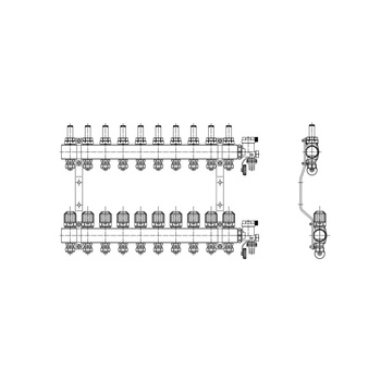 PHA-107/Z Komplet rozdzielacza 8-obwodowy