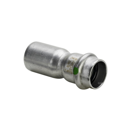 Złącze Sanpress VIEGA 23151 redukcja jednoczęściowy, stal nierdzewna (stan surowy) / stal nierdzewna (stan surowy), 35 mm x 22 mm (kw x mz), 74 mm