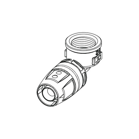 Mufa 90' TECE logo dwuczęściowy, mosiądz, 20 mm x 3/4'' (pz x GW)