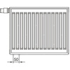 Grzejnik płytowy typ 11 KERMI Profil-V, lewy, z osłonami wym. 900 x 400 mm, kolor biały, moc 556 W