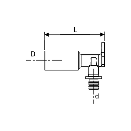 Kolano naścienne długie 1/2 GW x 1/2 GW TECE profil