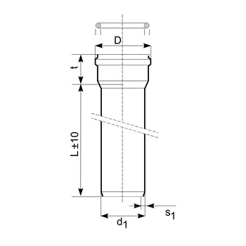 Rura kanalizacyjna zewnętrzna PVC-U MAGNAPLAST KGEL 250 x 2000 x 7.3 z kielichem lita pomarańczowa, klasa C - SN 8