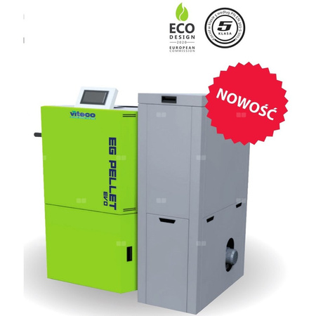 Kocioł na pellet VITECO EG PELLET EVO PLUS L 15 kW z zasobnikiem o pojemności 228 l