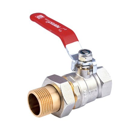 Zawór kulowy PERFEXIM PHA-007/R mosiądz niklowany, PN30 1/2'' GZ x GW, uchwyt: dźwignia