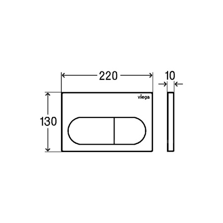 Przycisk do WC ekspozycyjny Prevista Visign for Life 6 nr wzoru 8602.19 płytka maskująca: tworzywo szt. szlach. matowy klawisz: tworzywo szt. szlach. matowy