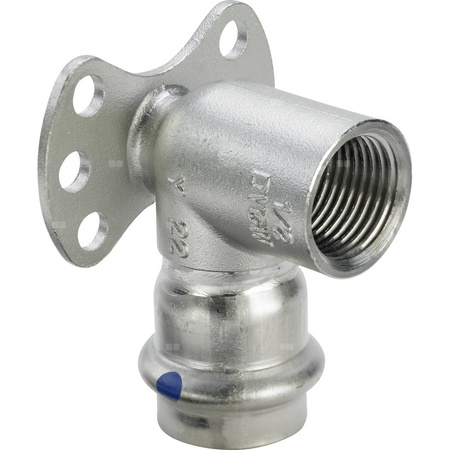 Kolano ze złączką naścienną VIEGA 23255LF, stal nierdzewna / stal nierdzewna, 3/4'' x 22 mm (gw x mz)