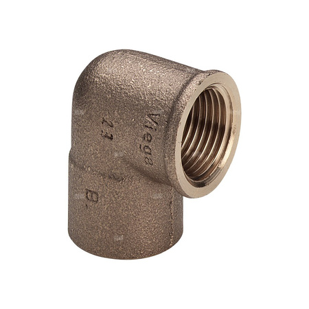 Złączka przejściowa kątowa 90' VIEGA 94090G jednoczęściowy, brąz / brąz, 14 mm x 1/2'' (lw x gw)