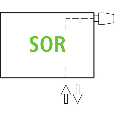 Grzejnik płytowy typ 10 KERMI V-HHV wym. 280 x 2800 mm, kolor biały, moc 902 W