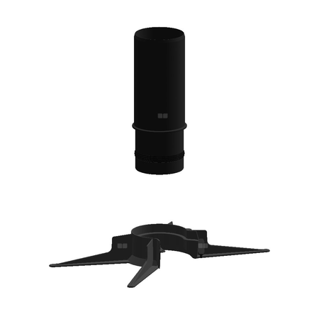 Rura końcowa fi80mm z zawiesiem