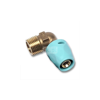 Kolano 90' SANHA 3fit Push dwuczęściowy, miedź, 16 mm x 1/2'' (ww x GZ)