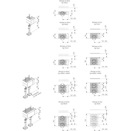 Konwektor Kermi Kon m. Str. Typ44 BH210x255x3800mm QN7262, weiß, 6bar, o. Abd., AB Uni.