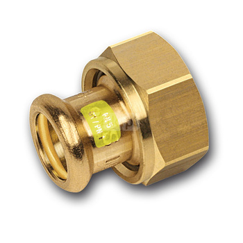Półśrubunek SANHA Press Gas dwuczęściowy, Cu, 18 mm x 3/4'' (zw x nz)