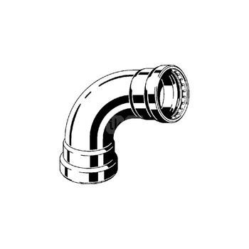 Łuk Megapress 90' VIEGA 4216XL jednoczęściowy, stal (cynk/nikiel), 2 1/2'' (mz x mz) z uszczelką