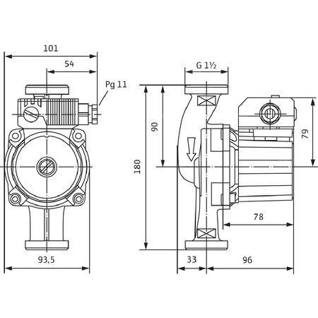 Pompa obiegowa WILO STAR-Z 25/6, 1900 obr/min 1 x 230 V 50 Hz, PN 10/10bar