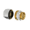 Złącze FLAMCO MEIBES PLUS DVGW dwuczęściowy, mosiądz (niklowanie) / mosiądz (niklowanie), 3/4'' x 1/2'' (eurokonus x PZ), 44.2 mm z uszczelką, PN10 bar