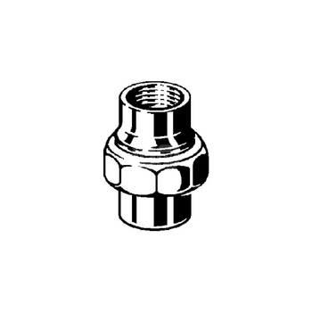 Dwuzłącze, uszczelnienie stożkowe VIEGA 3340 trzyczęśc., brąz / brąz, 1 1/4'' (gw x gz), (głębokość: 22 mm)