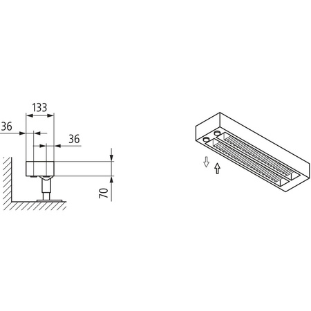 Konwektor Kermi Konvektor Typ32 BH70x133x5800mm QN3439, weiß, 6bar, m. Abd, AB 12