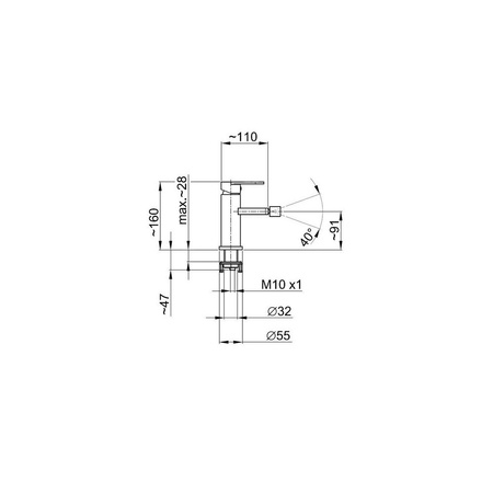 Bateria bidetowa KFA Armatura ARIANA, kolor chrom
