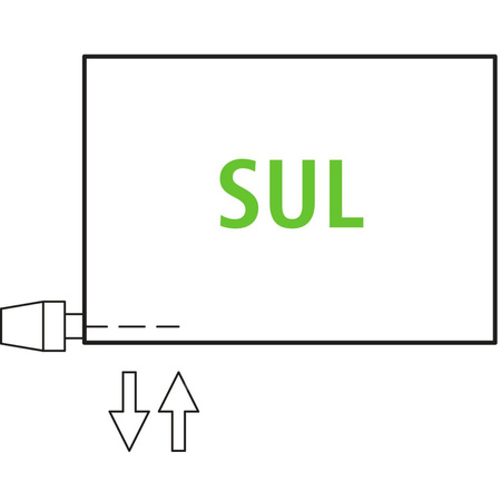 Grzejnik płytowy typ 10 KERMI V-HHV wym. 210 x 1600 mm, kolor biały, moc 400 W