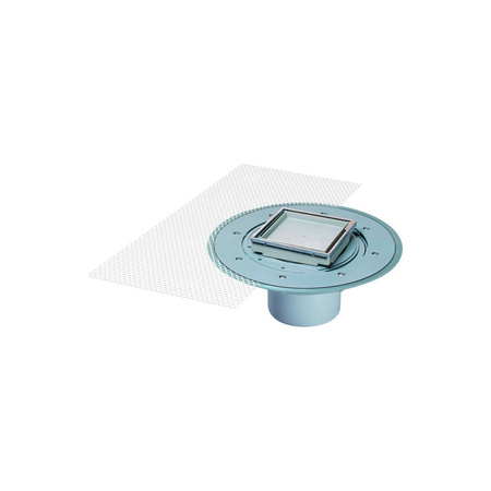 Nasada Variofix pod płytki łazienkowe 110x110 z ramą ze stali nierdz, sys. 125 V4A