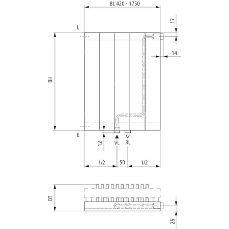 Grzejnik płytowy typ 22 KERMI V-HVV wym. 2000 x 1190 mm, kolor biały, moc 5010 W