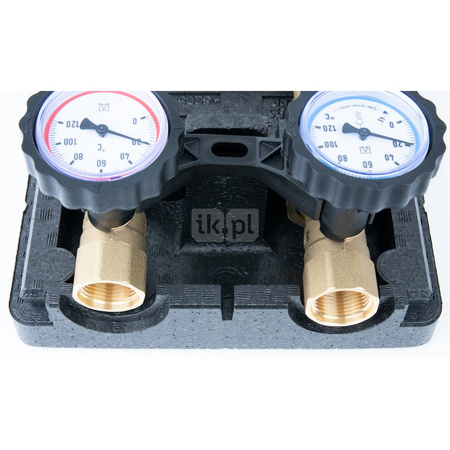 Grupa pompowa AFRISO PrimoTherm 180-2 AP DN 25 3-WM-R Vario GZ x GW 1 1/2'' x 1'', z zaworem mieszającym, z izolacją, z pompą obiegową AFRISO APH 361 25-7/180 mm