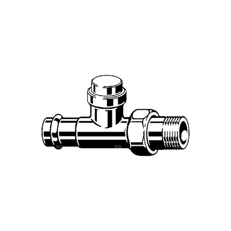 Sanpress-dwuzłączka odpływowa z SC-Contur brąz, nr wzoru 2272.2 d: 15 R: ½