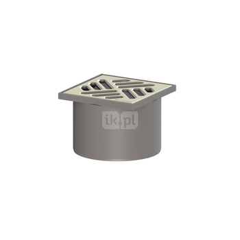 Kratka KESSEL kwadratowa ze stalowai nierdzewnej 100x100mm do wpustu