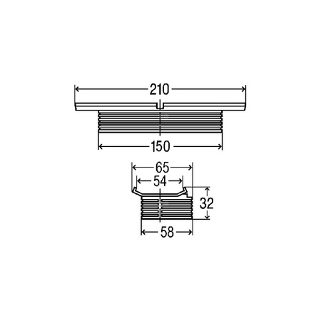 Element do wyrównania wysokości do odpływów prysznicowych VIEGA 498184