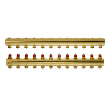 Rozdzielacz 12+12 Danfoss BIV, mosiądz