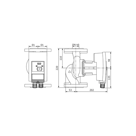Pompa obiegowa WILO Yonos MAXO-Z 40/0,5-8 PN6/10 1 x 230 V 50/60 Hz, PN 6/10bar